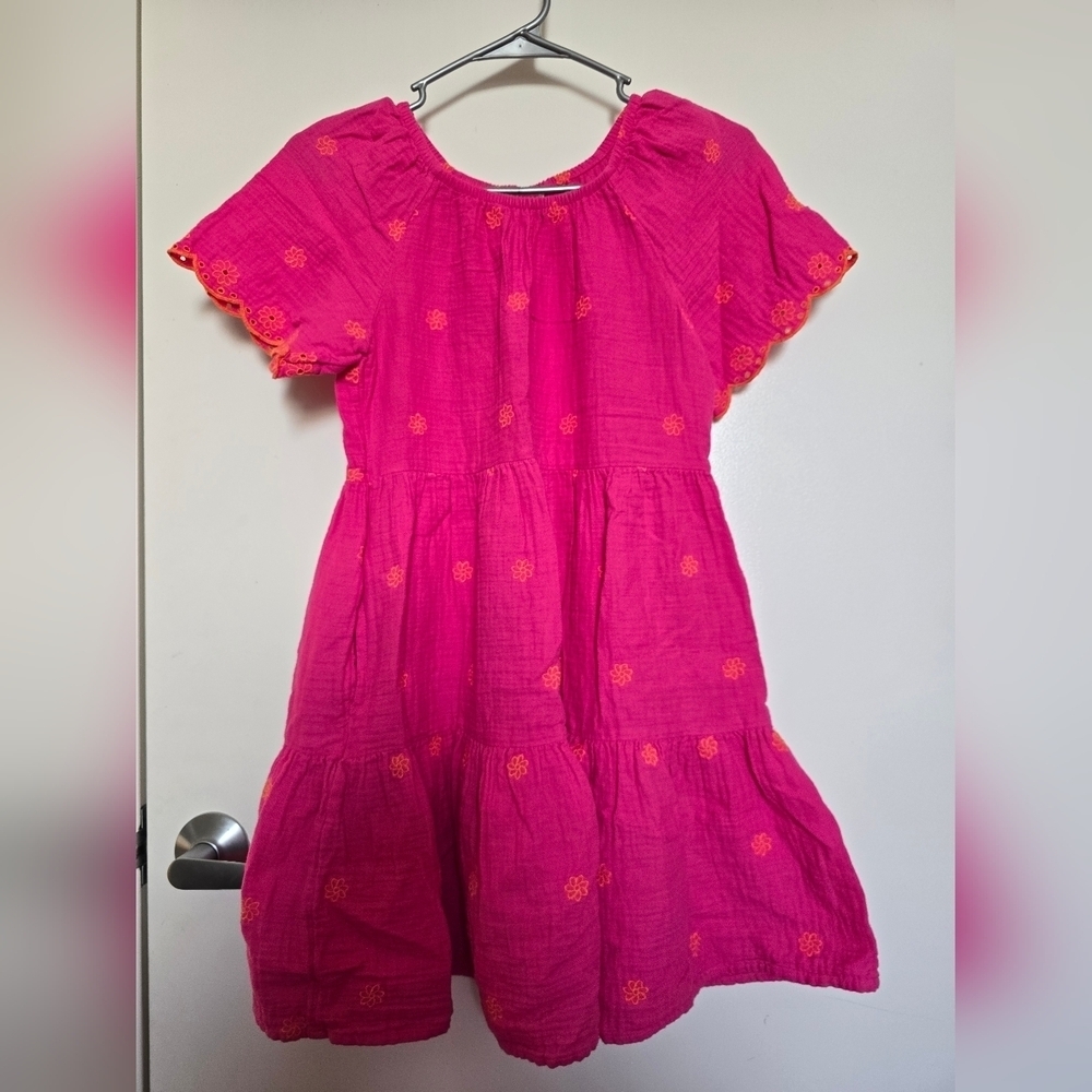 Cat & Jack Pink Flutter Sleeve Sundress Casual